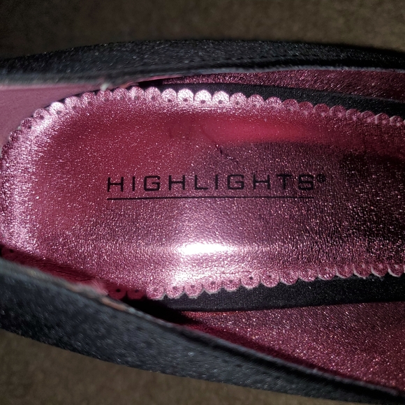 NWT Highlights Satin Round Toe Pump, Size: 10, Black - Picture 9 of 10